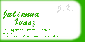 julianna kvasz business card